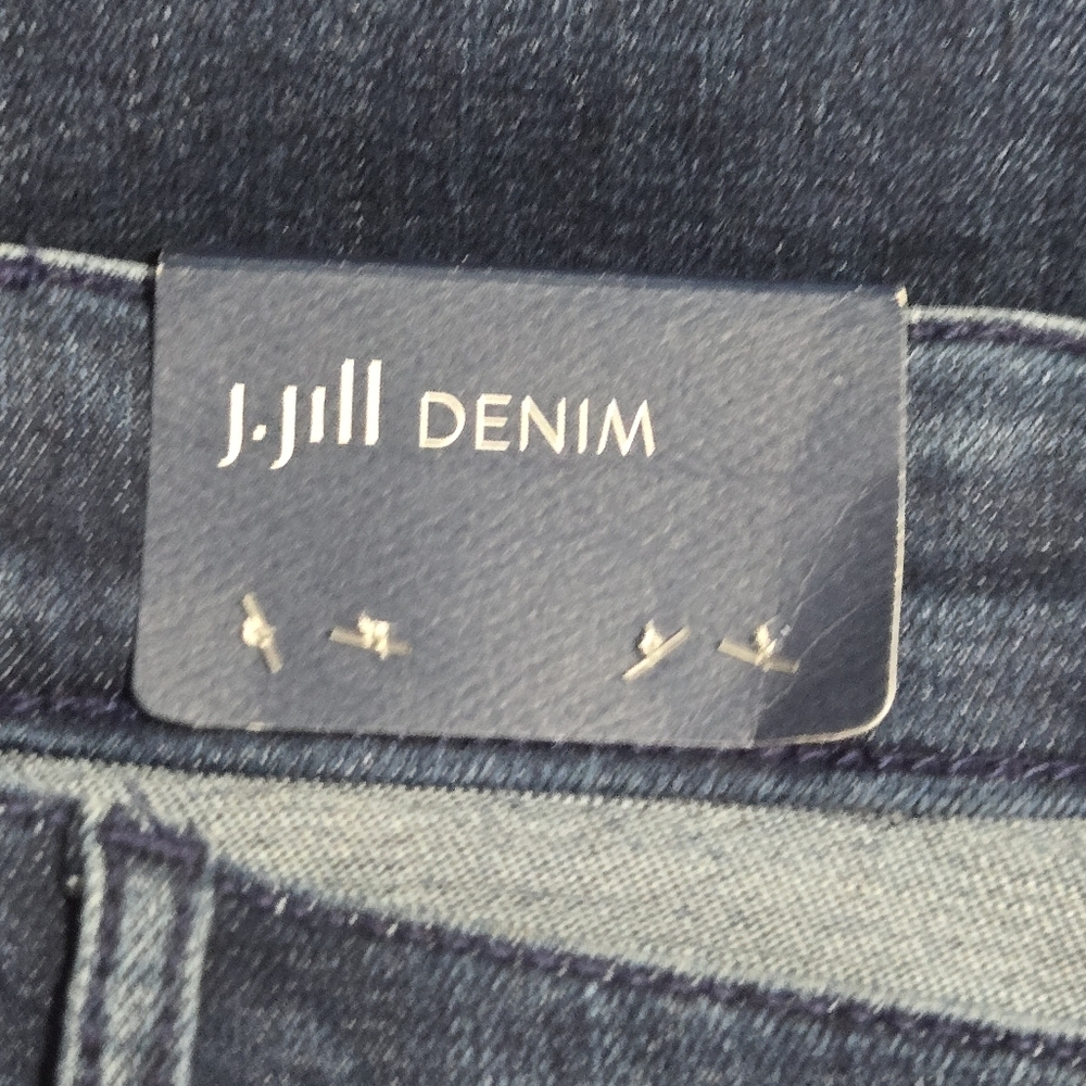 J Jill Womens Dark Wash High Rise Full Leg Crops Denim Jeans Size 16 P - Picture 11 of 13